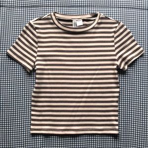 H&M striped cropped top